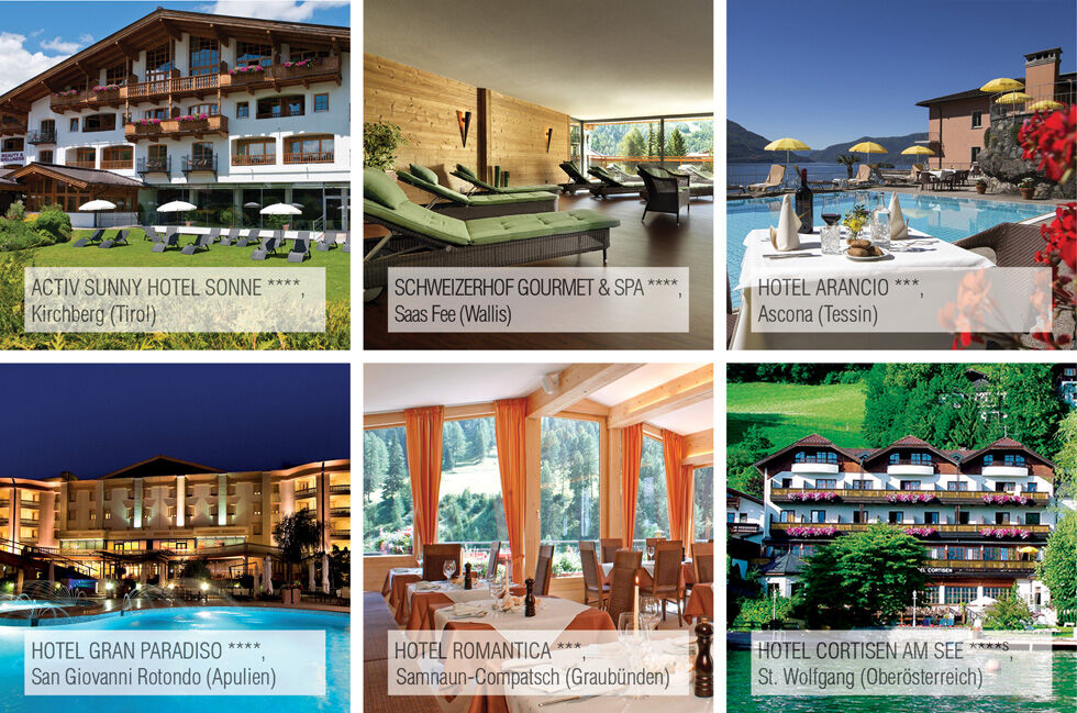 Hier finden Sie eine kleine Vorschau unserer ausgewählten Hotels: