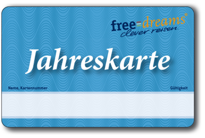 freedreams Jahreskarte für nur CHF 149.– statt CHF 199.–