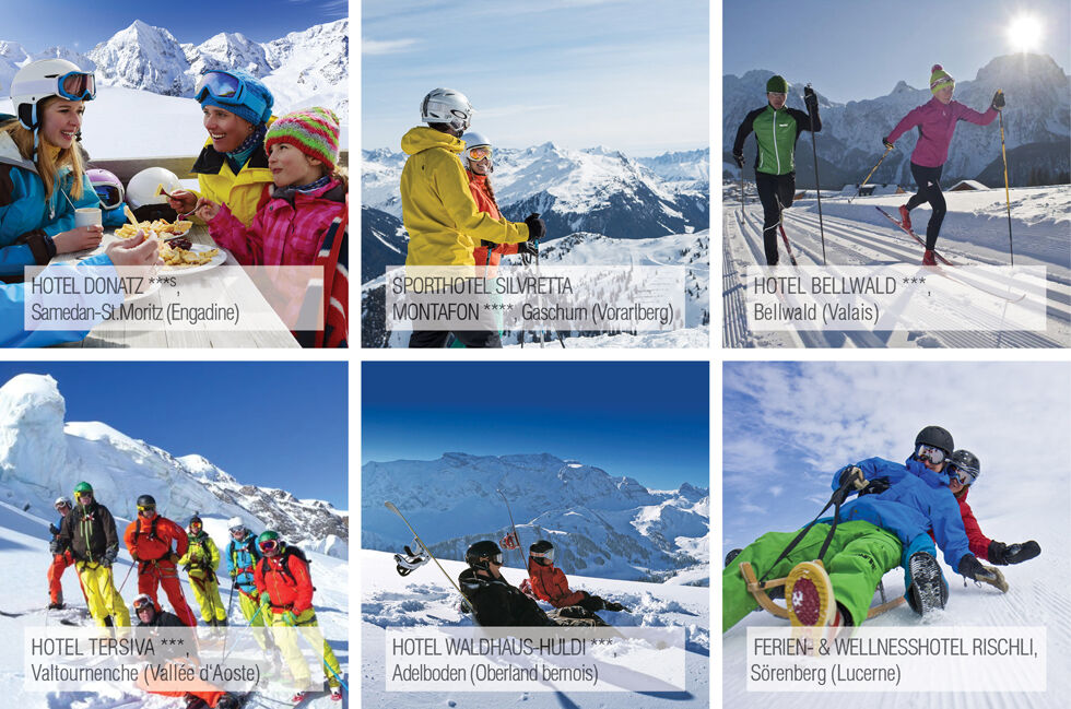 Voici un aperçu de nos hôtels sélectionnés avec le thème «sports d'hiver»: